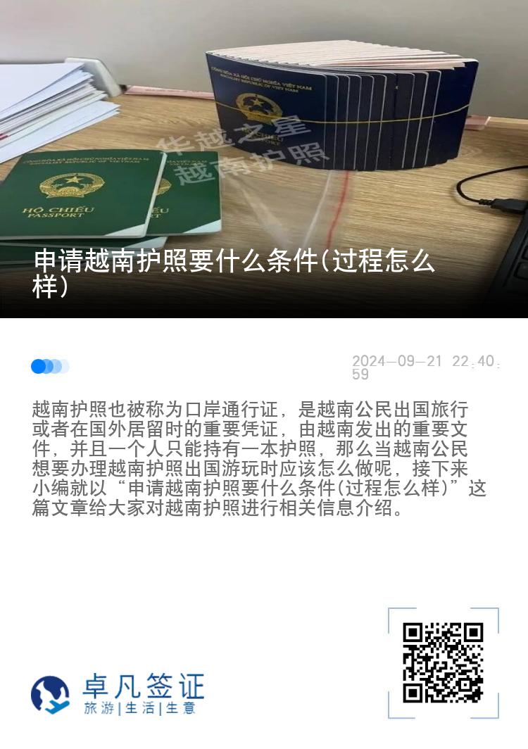 申请越南护照要什么条件(过程怎么样)